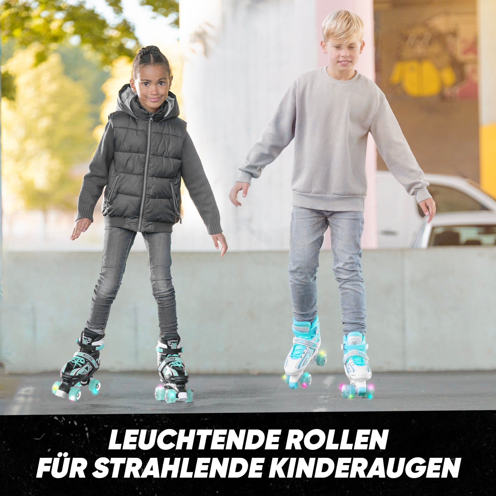 Apollo - Super Quad größenverstellbare verstellbare Rollschuhe für Kinder - Türkis -