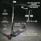 Apollo - High End Stunt Scooter - Genesis Pro X Competition mit ABEC 9 Kugellagern - Rainbow