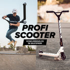 Apollo - Stunt Scooter - Genius Pro Robuster Kinder Scooter mit ABEC 9 Kugellager - White Skull