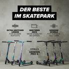 Apollo - High End Stunt Scooter - Genesis Pro X Stuntscooter mit ABEC 9 Kugellagern - Silber